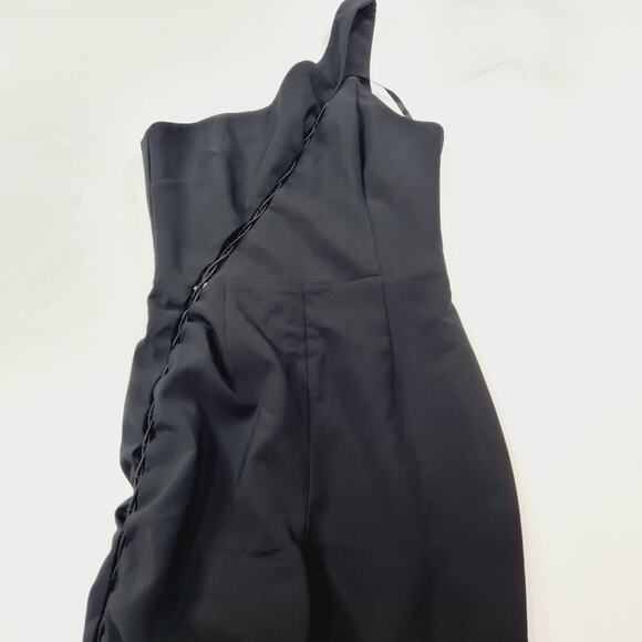 Michael Costello Black Lace-Up Jumpsuit - Picture 6 of 14